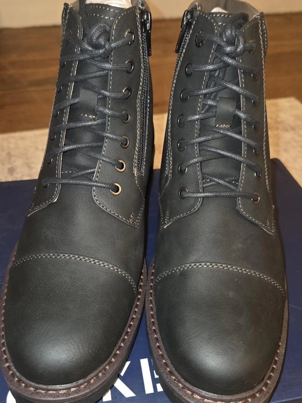 Dockers Men's Black Lace-Up Dudley Ankle Boots